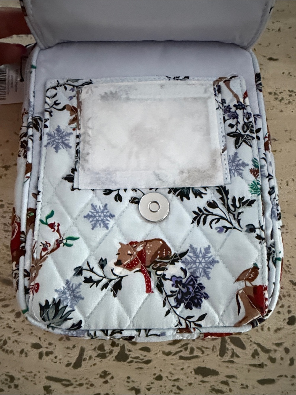 Vera Bradley RFID Mini Hipster Merry Mischief Snow Day - Picture 3 of 3